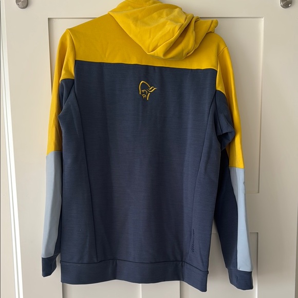 Norrona Yellow and Gray Full-Zip Hoodie - Picture 6 of 6